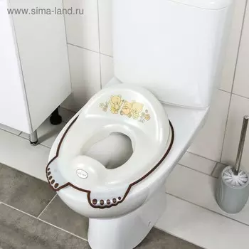 Детская накладка - сиденье на унитаз антискользящая «Мишки», цвет белый