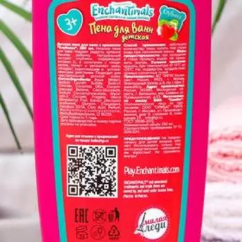Детская пена для ванн с ароматом Клубника, Enchantimals, 250 мл