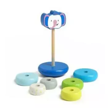 Детская развивающая пирамидка «Слоник» 7×7×15,5 см