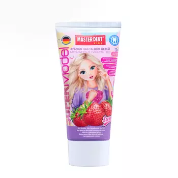 Детская зубная паста MASTER DENT "Супер модель", клубника, 50 мл