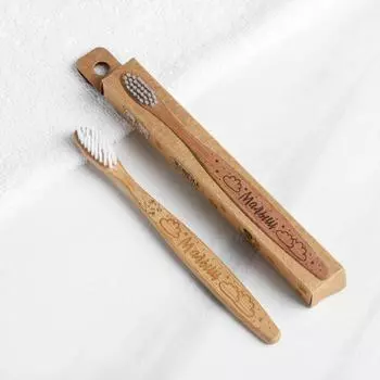 Детская зубная щётка «Малыш», бамбук 15 × 2 × 1,5 см