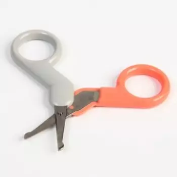 Детские маникюрные ножницы, цвет белый/оранжевый