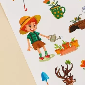 Детские развивающие наклейки «Весна», 24 × 37 см