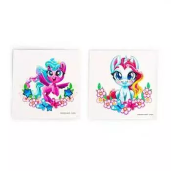 Детские татуировки-переводки, 8 × 8 см, набор 2 шт., «Пони»