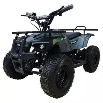Детский электро квадроцикл MOTAX ATV GRIZLIK E1000 BW, зелёный камуфляж