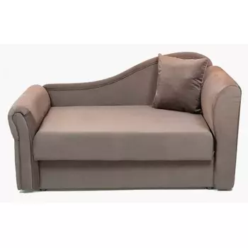 Детский диван №2, механизм еврокнижка, обивка велюр, цвет коричневый