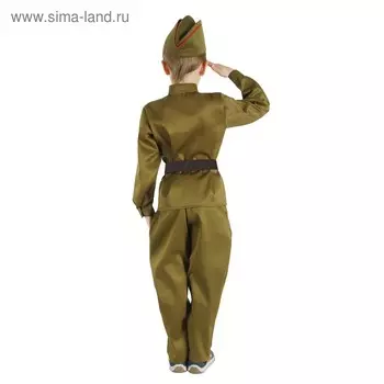 Детский карнавальный костюм «Военный» для мальчика, р-р 38, рост 146 см