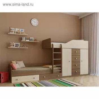 Детский комплекс «Астра 6», цвет дуб шамони/дуб молочный