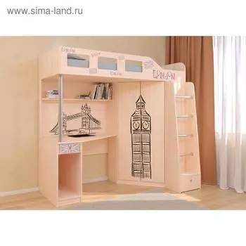 Детский комплекс «Астра 7», цвет дуб молочный, фотопечать «Биг Бен»