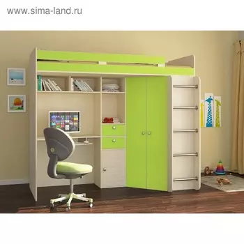 Детский комплекс «Астра», цвет дуб молочный/салатовый