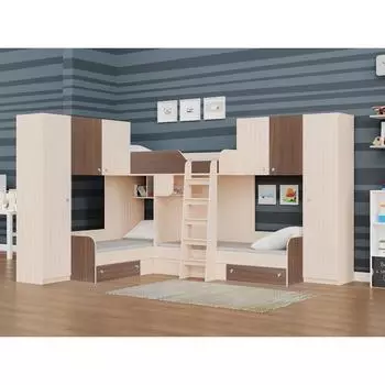 Детский комплекс «Трио 3», цвет дуб молочный / дуб шамони