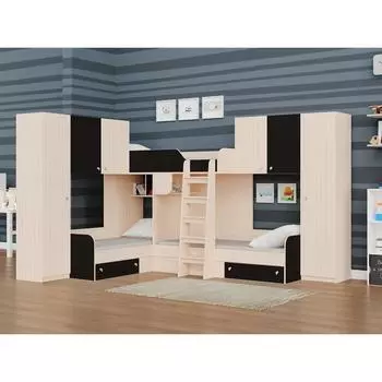 Детский комплекс «Трио 3», цвет дуб молочный / венге