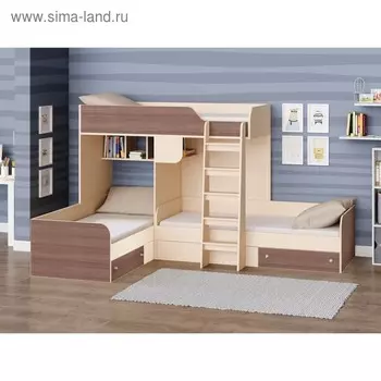 Детский комплекс «Трио», цвет дуб молочный / дуб шамони