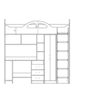 Детский комплекс Вега-1 Левый Дуб молочный/венге