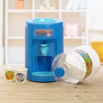 Детский кулер «Весёлый фонтанчик» с бутылкой и стаканчиками, МИКС