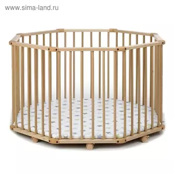 Детский манеж Octo-Parc 107 х 107 см, натуральный 32