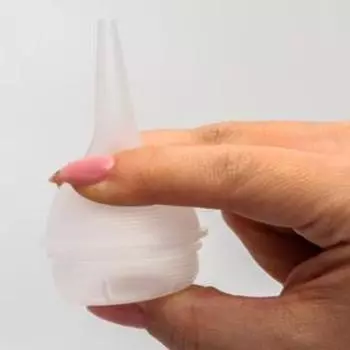 Детский назальный аспиратор - спринцовка белый