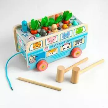 Детский развивающий набор 4 в1 "Рыбалка + стучалка + каталка + сортер" 23,5х14,5х14 см 524