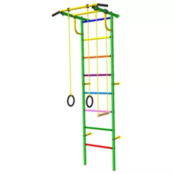 Детский спортивный комплекс 3.1 «Роки-Ленд» с навесным оборудованием, 830 × 670 × 2180 мм, цвет зелёный/цветной
