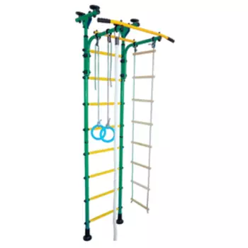 Детский спортивный комплекс «Юный АТЛЕТ Пол-потолок», 600 × 900 × 2450-2900 мм, цвет зелёный