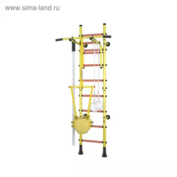 Детский спортивный комплекс Polini Sport Turbo, пристенный, желтый