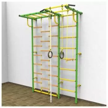 Детский спортивный комплекс «Роки с рукоходом», ПВХ, 700 × 1630 × 2300 мм, цвет зелёный