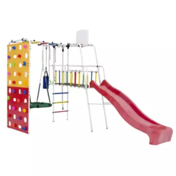 Детский спортивный комплекс уличный Street 3, 2010 × 2320 × 2190 мм, цвет белый/радуга