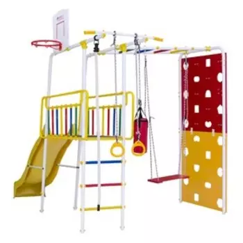 Детский спортивный комплекс уличный Street 3 Smile, 3740 × 2320 × 2590 мм, цвет белый/радуга