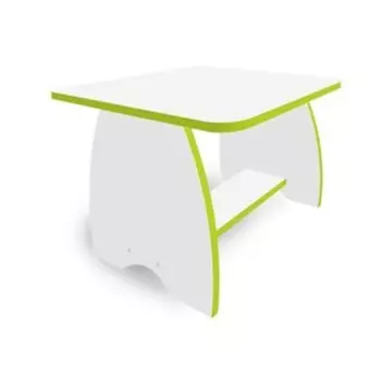 Детский столик, 620 × 500 × 450 мм, цвет белый / кромка лайм