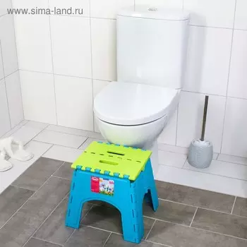 Детский табурет-подставка складной «Моби», цвет бирюзовый