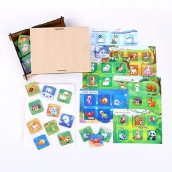 Лото детское «Животные», 36 деталей, 6 карточек