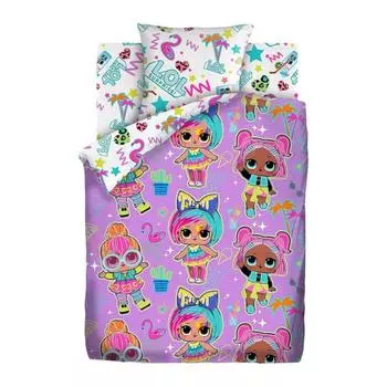 Детское постельное бельё 1.5 L.O.L.Surprise! Neon Glow, 143х215, 150х214, 70х70 см