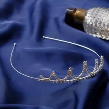 Диадема для волос «Августина», 2.5 см, серебро