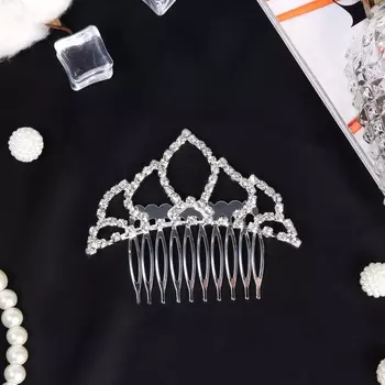 Диадема для волос «Медея», лепесток, 87 см, серебро