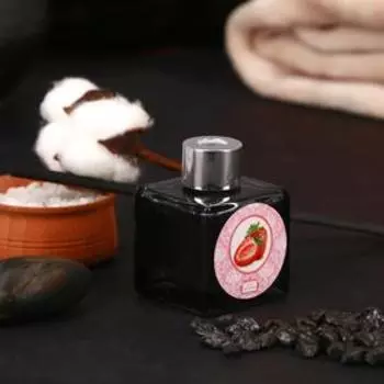 Диффузор ароматический с цветком хлопка "Нежный", 50 мл, клубника, "Богатство Аромата"