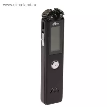 Диктофон Ritmix RR-145 8GB, MP3/WAV, дисплей, металл корпус, черный
