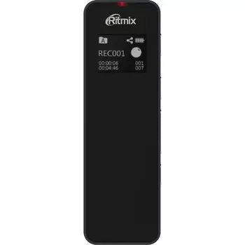 Диктофон RITMIX RR-880, 16Гб, APE, MP3, WMA, FLAC, WAV, Jack 3.5, 400 мАч, micro USB,черный