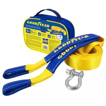 Динамическая стропа, рывковая с шаклом Goodyear, 5 тонн, 5 метров