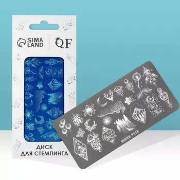 Пластина для стемпинга металлическая «Эскизы», 126 см