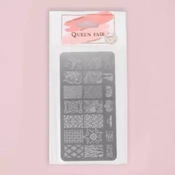 Диск для стемпинга металлический «Лебеди», 6 × 12 см