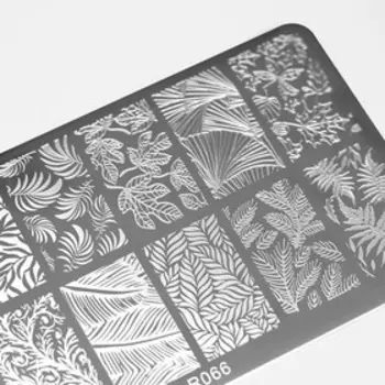 Пластина для стемпинга металлическая «Листочки», 12 6 см