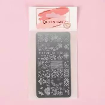 Диск для стемпинга металлический «Весенняя бабочка», 6 × 12 см