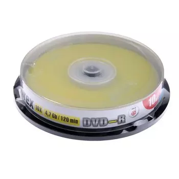 Диск DVD-R Mirex Brand, 16x, 4.7 Гб, Cake Box, 10 шт