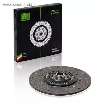 Диск сцепления ведомый для автомобилей КамАЗ 4308 (КПП-ZF-6S-700/дв. Cummins EQB 210-20) ATRA243, TRIALLI FD 0702