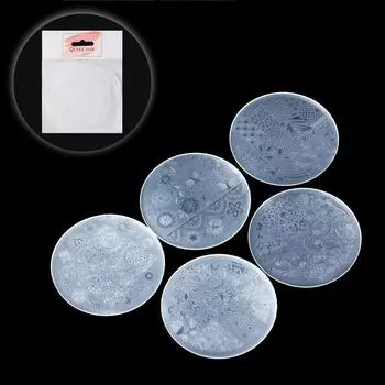 Диски для стемпинга пластиковые «Летнее счастье», 7 см, 5 шт