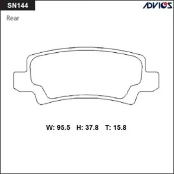 Дисковые тормозные колодки ADVICS SN144