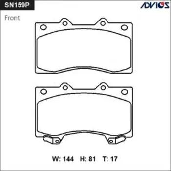 Дисковые тормозные колодки ADVICS SN159P