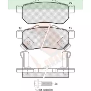 Дисковые тормозные колодки R BRAKE RB1024