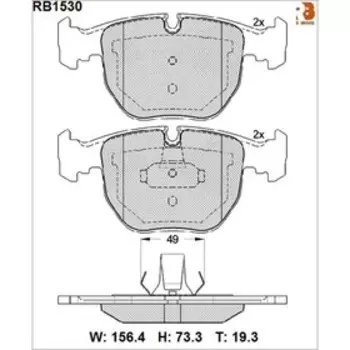 Дисковые тормозные колодки R BRAKE RB1530