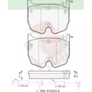 Дисковые тормозные колодки R BRAKE RB1591